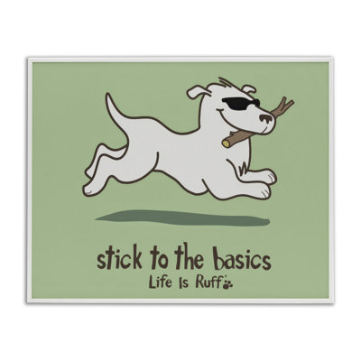 Stupell Industries Stick To Basics Dog  Giclee Art by LIR