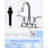 Bathroom Faucet 2 360 Degree Swivel Spout 4 Inch Vanity Sink With Pop-Up Drain, Supply Hoses, Brushed, Water Saving System, Fast And Easy Installation High Arc Saving, Easy Setup-124831626