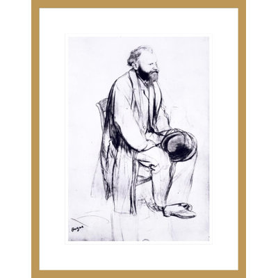 Étude pour un portrait de Manet par Edgar Degas, impression giclée encadrée