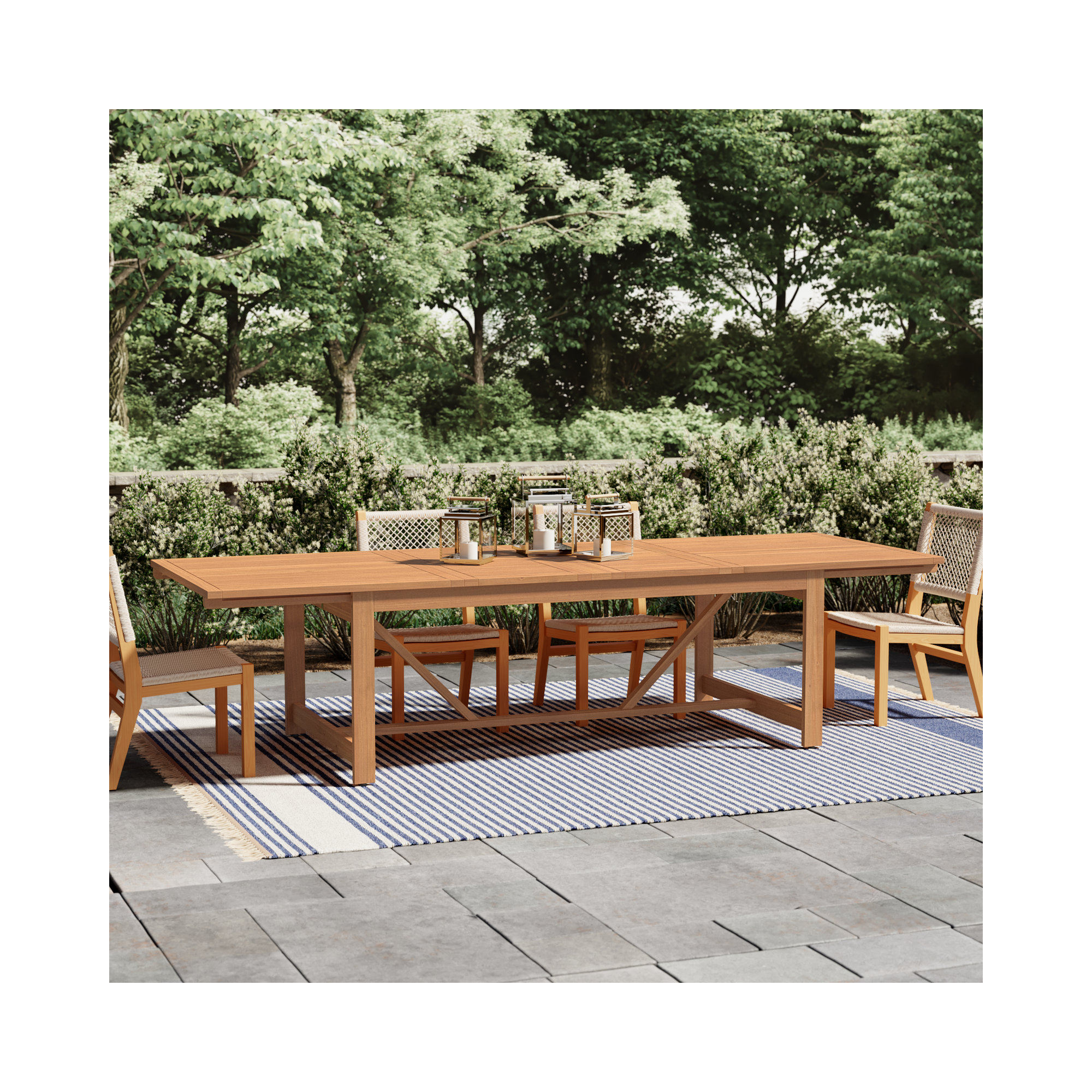 Alyisa Extendable Wooden Dining Table, Light Brown