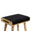 Repose-pieds noir en velours