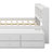 Bed With Bookcase Headboard, Under Bed Storage Drawers And Bed End Storage Case-686932228