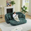 Fauteuil inclinable convertible incurvé de 87 po-389372618