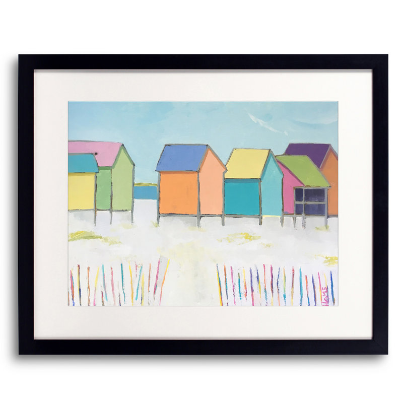 Beach Cabanas Ll Print by Phyllis Adams, 16" H x 20" W
