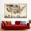 Ensemble de 3 cartes rétro USA sur toile-1400508982