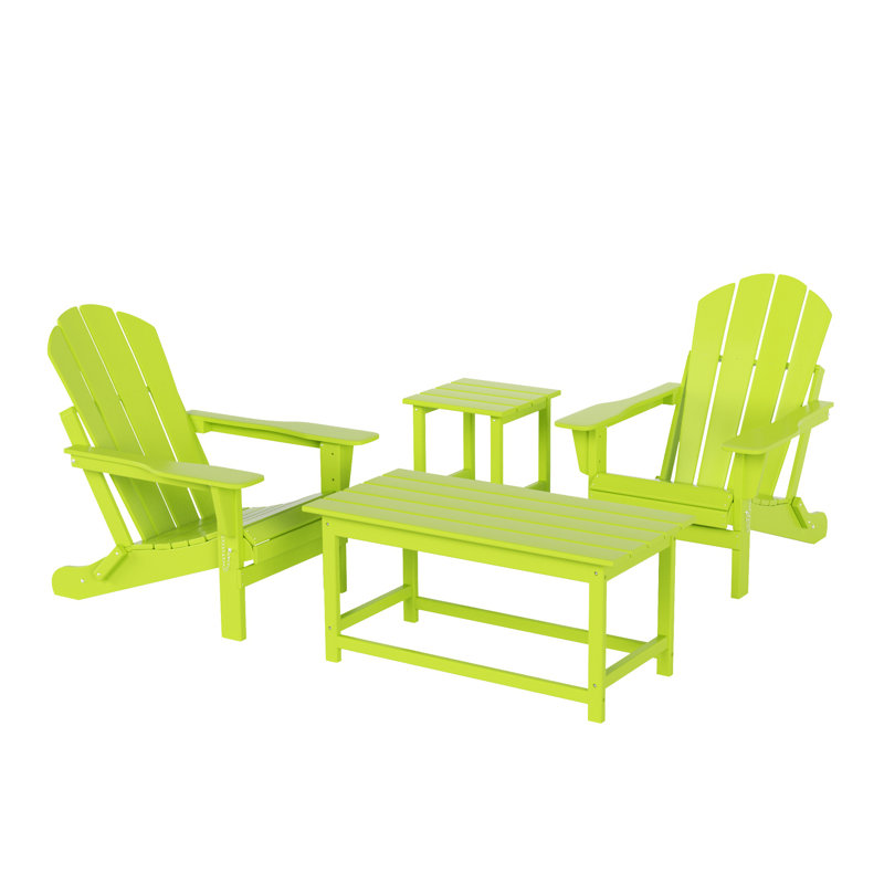 Laguna Foldable Outdoor Adirondack Chair, Lime