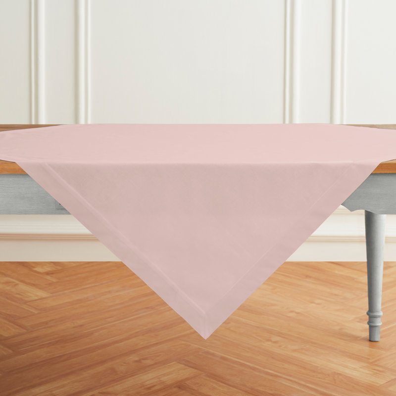 Dru Cotton Linen Plain Table Throw, Pink