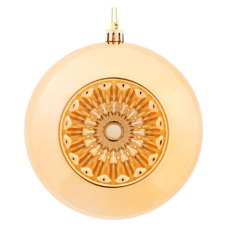 Ornement boule 4,75 "étoile brillante Brite, Café latté