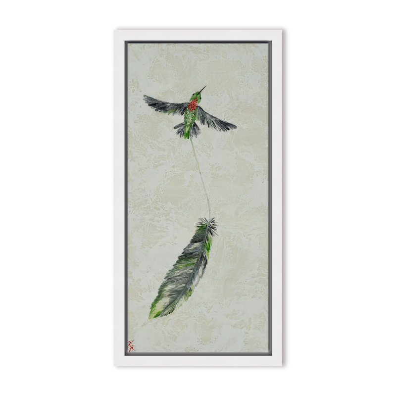 Nature Inspired "Vivid Flutter" Canvas Wall Art By , 48" H x 24" W, Framed Canvas, Gold