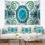 Tapisserie art blue blue psychédélique relaxing-28495372