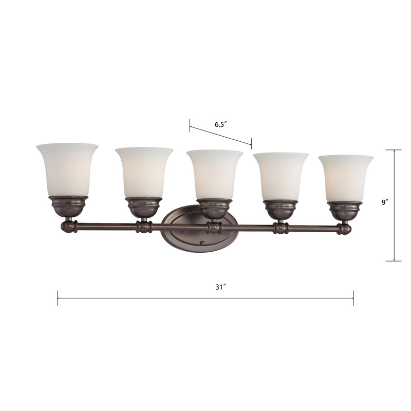 Éclairage pour salle de bain 5 lumières Selway 31 po - Bronze huilé Selway, Oil Rubbed Bronze
