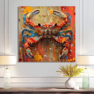 «Orange Jaune Cancer Constellation II - Astronomie Cancer», art mural