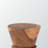 Honeycomb Wood Side Table - Handcrafted Sculptural End Table Styled in Boho Boho Design.