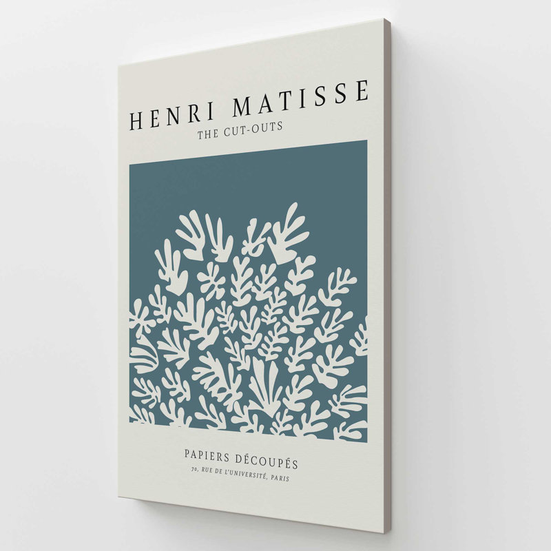Matisse's La Gerbe en bleu minuit, Toile tendue, H 54 po x l 36 po x P 1,25 po