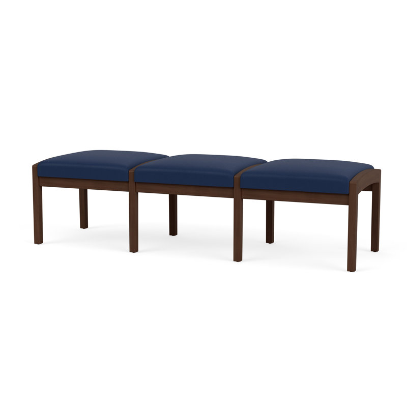 Banc en bois 3 places Lenox, Noyer Riftwood, Modena encre
