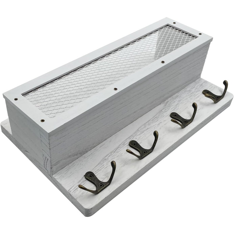 Willowdale Manufactured Wood Wall Organizer, White
