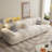 White Polyester 3 - Piece Living Room Set