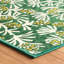 Machine Woven Polyester Floral Area Rug in Green/Yellow/Cream-2077886941