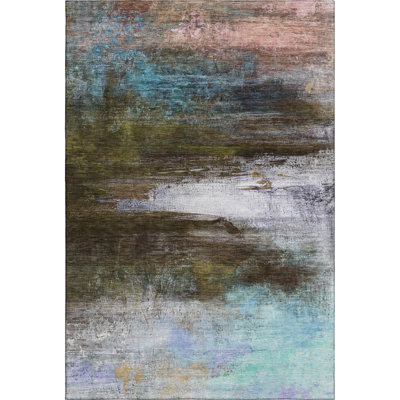 Premium Machine Washable Mayfield AMF2016 Abstract Rug