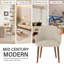 Chaise d'appoint rembourrée en bois massif avec accoudoirs-509341758