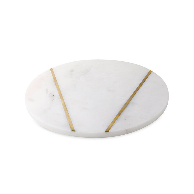 Assiette décorative en marbre Wycomb, Large (0,5' ' H x 12' ' W x 12' ' D)