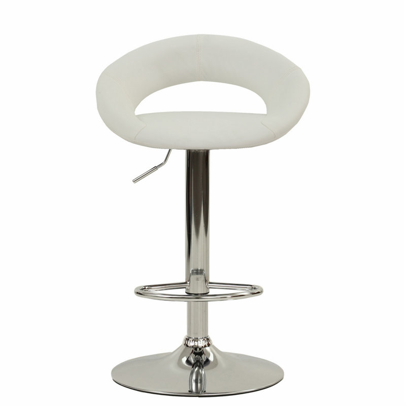Ensemble de 2 tabourets de bar rembourrés à hauteur réglable avec base en métal