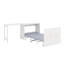 Lit simple escamotable avec commode et bureau escamotable, commode escamotable avec coussin pliable