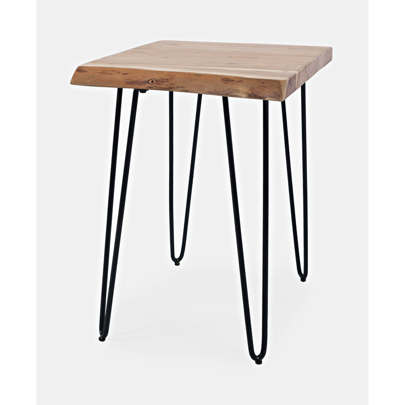 Table de bout en bois massif Gordonsville, Naturel