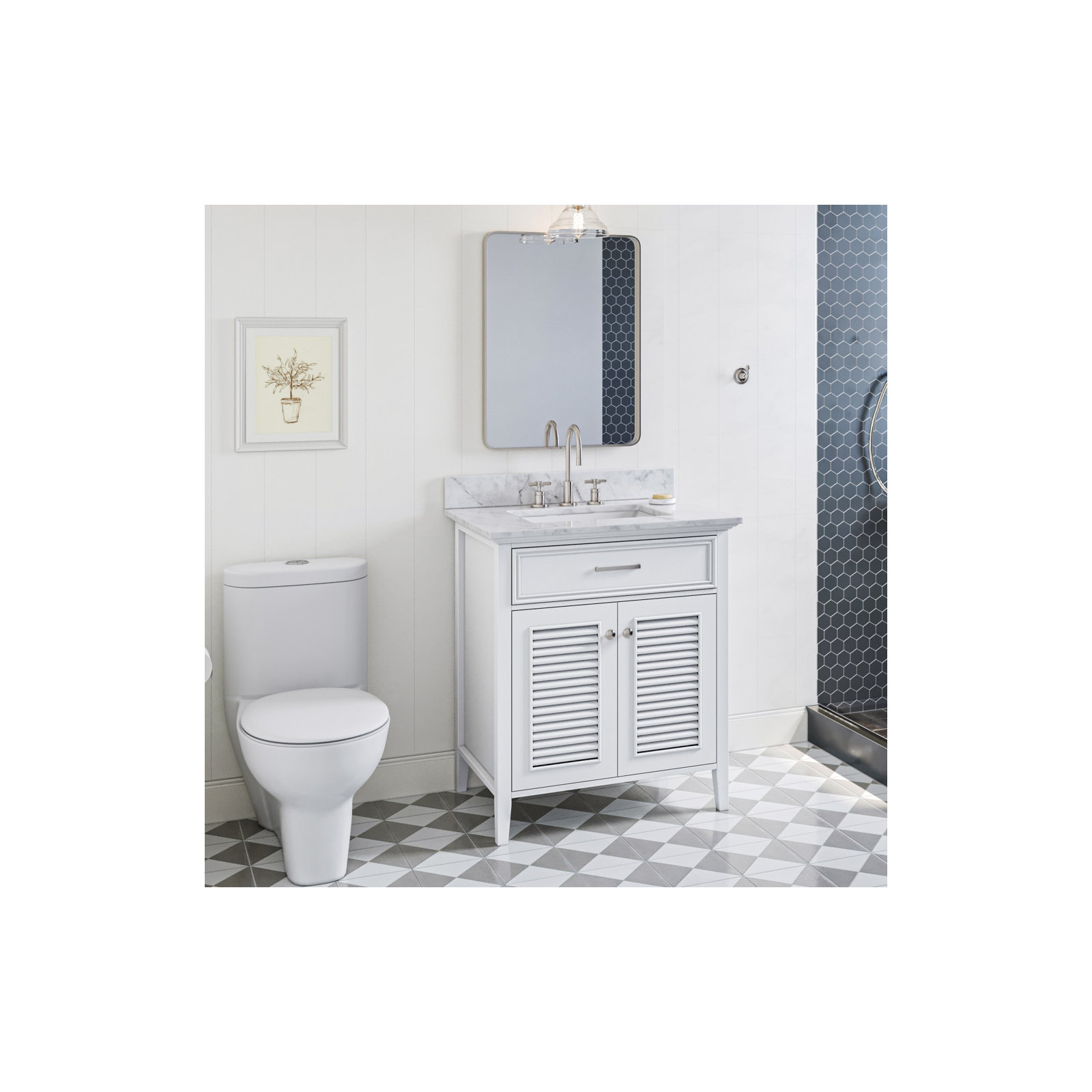 31'' Single Bathroom Vanity, White