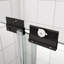 Porte de douche à dérivation, porte coulissante, avec verre trempé de 1/4 po et fini noir mat 56 à 60 po x 70 po