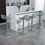 Ensemble de 2 tabourets de bar rotatifs à hauteur de comptoir modernes en cuir synthétique-344723655