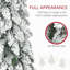 Arbre de Noël artificiel de 4 pi avec 4 branches, 225 branches floquées par la neige, 100 lumières DEL blanches ou colorées, forme Downswept-531755771