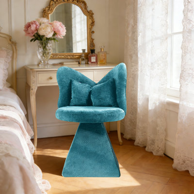 Cute Swivel Vanity Stool with Butterfly Back, Vanity Chair, Dressing Chair, Makeup Chair