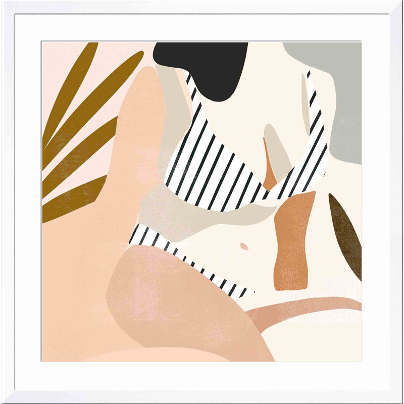 «Trieste Summer IV» par Victoria Borges - impression encadrée, Blanc, H 18 po x l 12 po