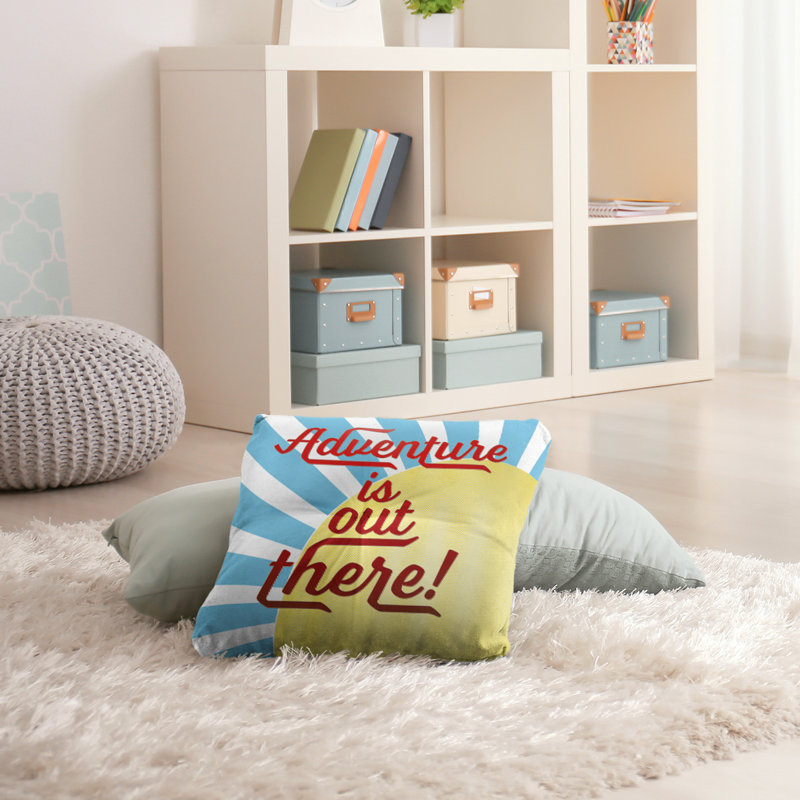 Fun Adventure Throw Pillow, 26" H x 26" W