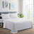 Marina Decoration 600 Thread Count Home Bedding Bedroom Soft Bedsheet Deep Pocket Hotel Standard Solid Percale All Season 4 Pieces Cotton Sheet Set with 2 Pillowcases, White Color Queen Size-108623178-108623176