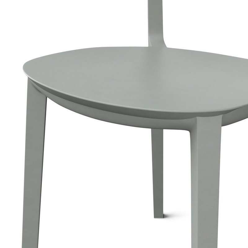 Metro Spencer Eco-Friendly Outdoor Stacking Chair - Set of 4, Moss Grey