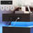 Night Stand Set Of 2, Modern Black Nightstand With With Charging Station, Bedside Tables With Led Light And Drawers, End Table For Bedroom-1149816393