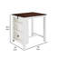 Petite table de salle à manger à hauteur de comptoir 36 pouces avec tablettes Ham, port USB, blanc-914271428