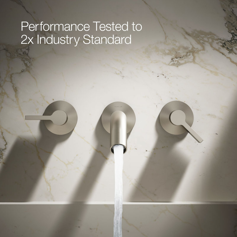 Components Wall-Mount Bathroom Sink Faucet Trim, Vibrant Brushed Nickel