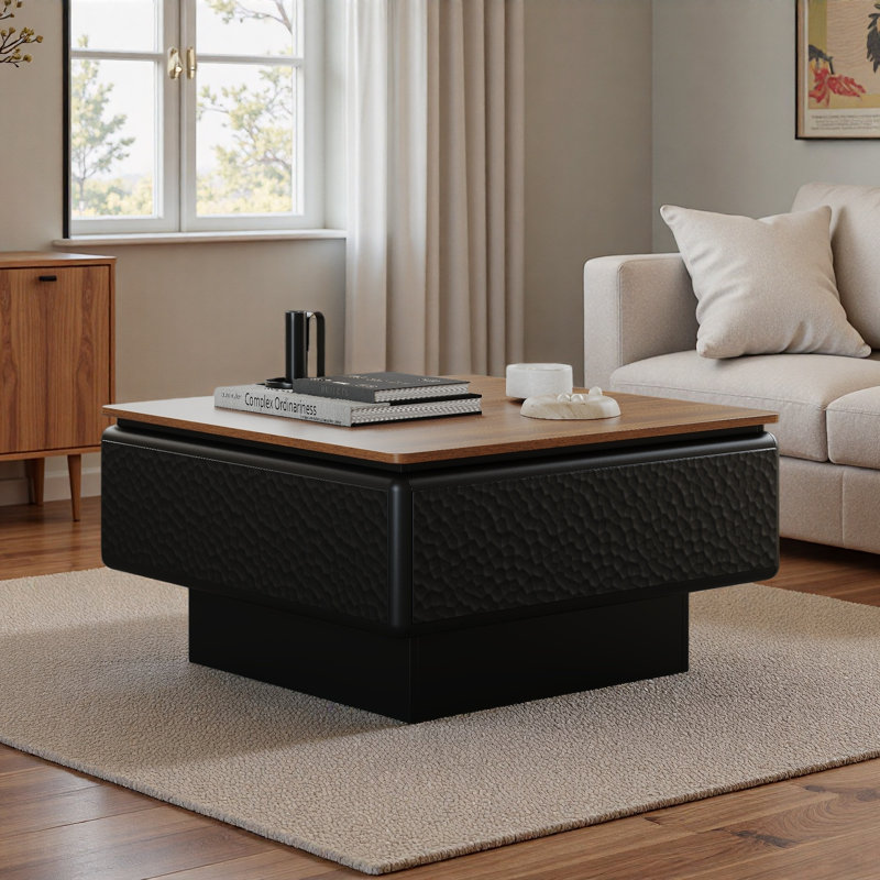 31'' Lift Top Coffee Table With Hidden Storage, Square Center Table For Living Room Office