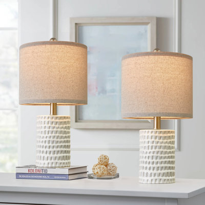 18.25" Modern Minimalist Ceramic Table Lamp,suitable For Living Room,bedroom,and Bedside