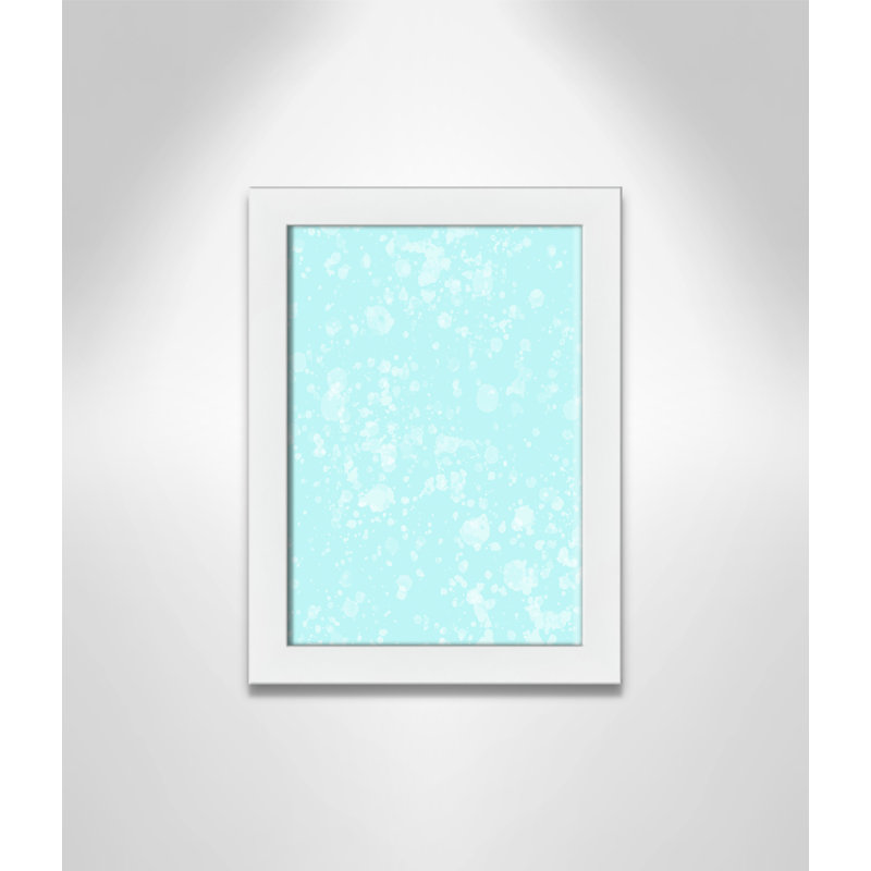 Impression sur papier de bulles fantaisistes, H 16 po x l 12 po x P 0,625 po, Encadré plat blanc