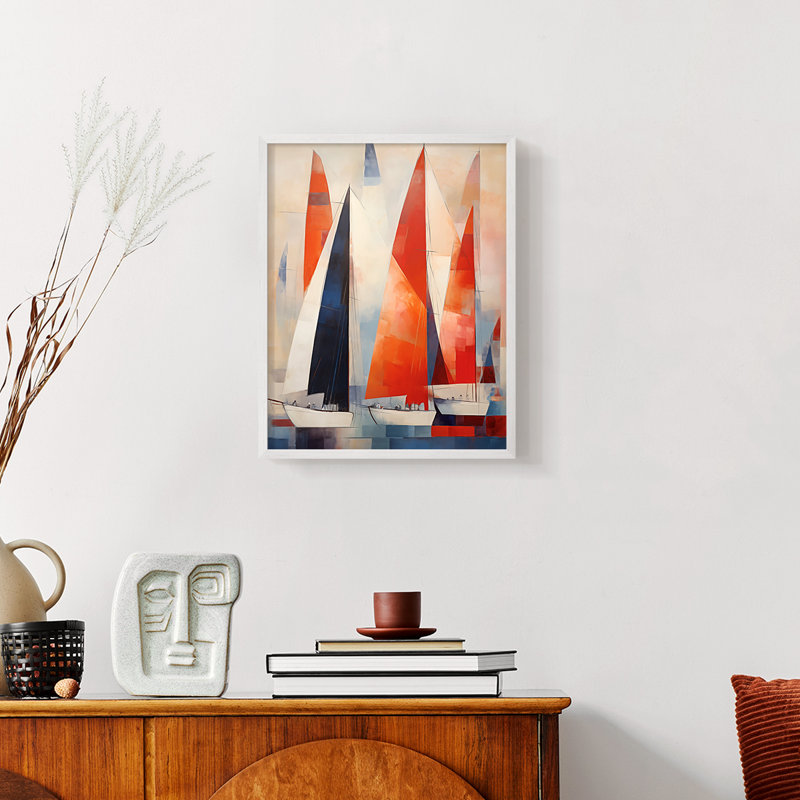 NAUTICAL Series CDxxxiv - reproduction encadrée de qualité supérieure - prête à être accrochée - aucun clou requis