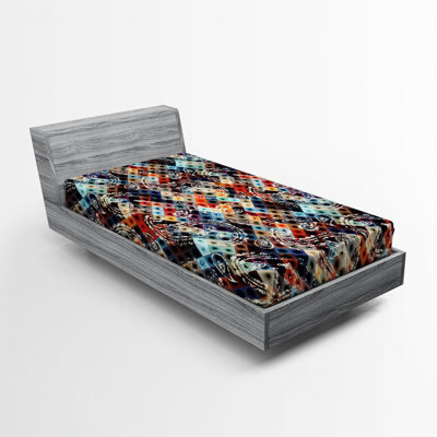 Drap-housse en microfibre à motif cachemire