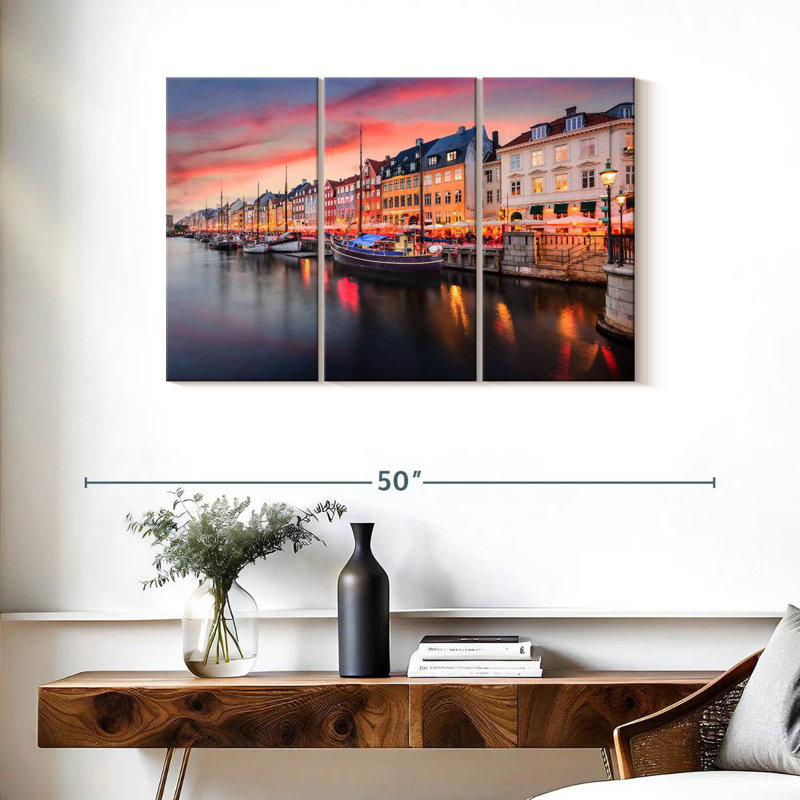 Sebbie Nyhavn, canal de Copenhague, H 24 po x l 38 po