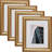 Jedaiah Gold Solid Wood Gilded Picture Frame - Set of 4 with Mat-503491605