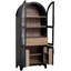 Armoire de cuisine Farmhouse avec tablettes ouvertes et réglables, tiroir caché et porte vitrée-889565636