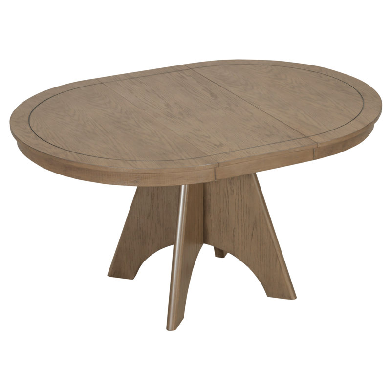 Table de salle à manger extensible rétro pour table de cuisine rustique de style rustique pour 4-6, 42 à 58 pouces avec finition patinée et pieds croisés robustes