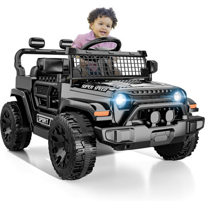 12V Remote Control Toddler Ride On Car with Spring Suspension & LED Music